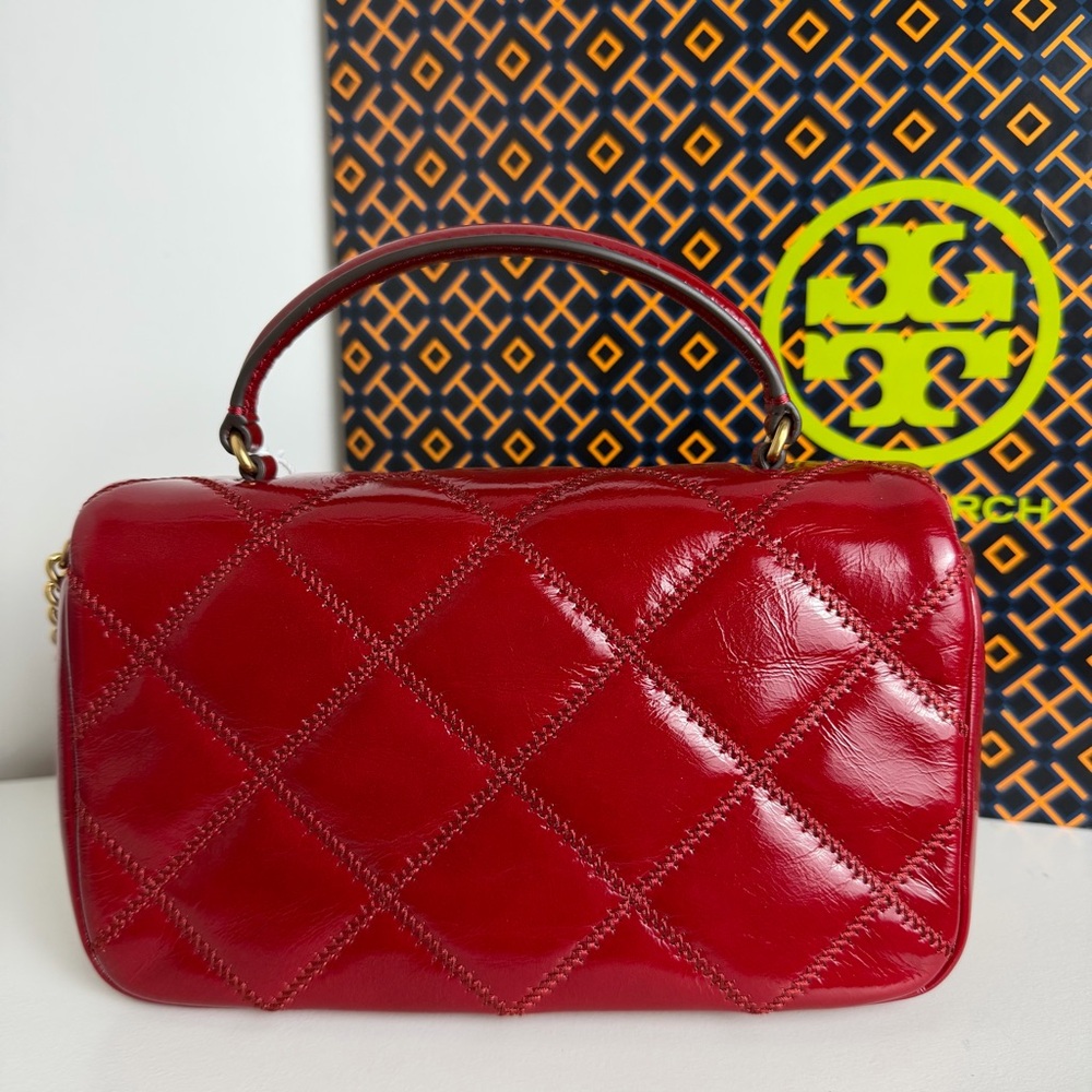 NWT Tory Burch Willa Shine Mini Top Handle Bag - Picture 5 of 12